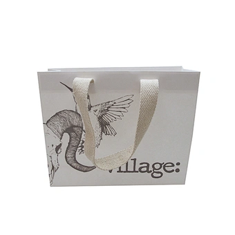 Wholesale Print Custom Design White Kraft Paper Bag with Logo